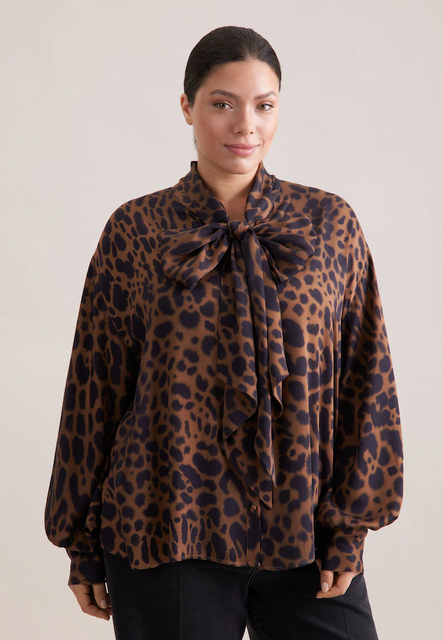 seidensticker Klassische Bluse »Schwarze Rose« 1/1 Binderkragen Druck
