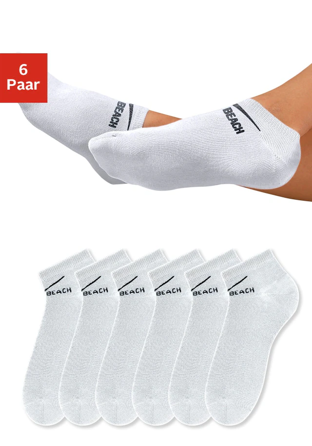 Venice Beach Sneakersocken Packung, 6 Stk. tlg. perfekte Passform durch LYCRA-Anteil