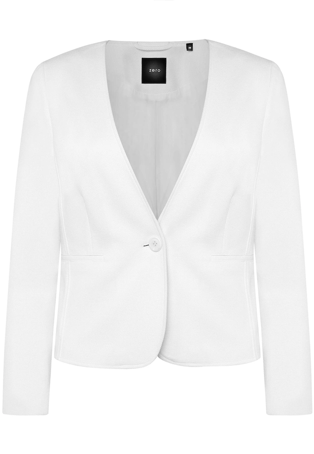 Zero Kurzblazer »Damen mit Paspeltaschen« Plain/ohne Details