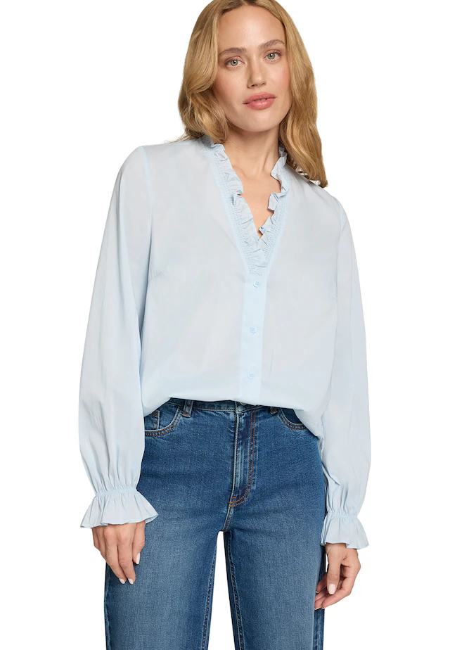 Zero Klassische Bluse »Damen mit Rüschen«