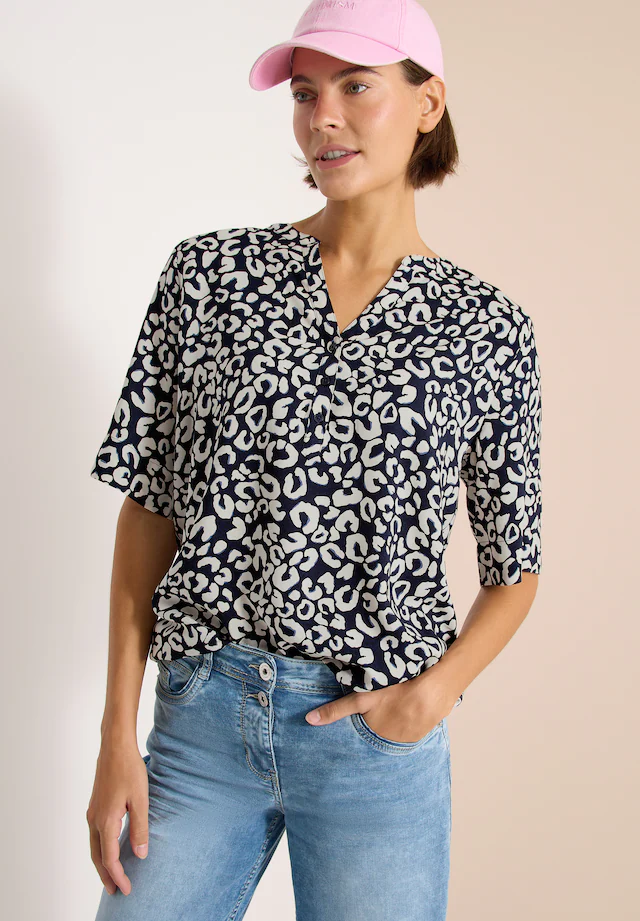 Cecil Druckbluse Sommerbluse mit Leo-Muster