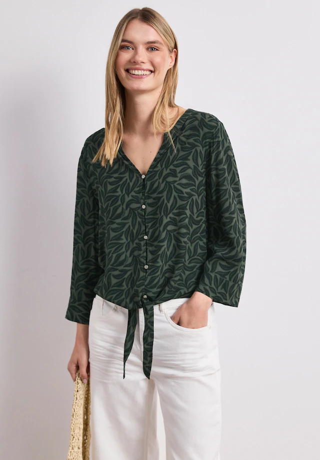 STREET ONE Druckbluse 3/4-Arm Sommerbluse mit floralem Muster