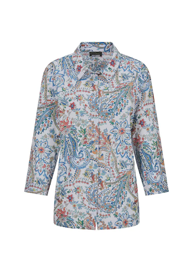 GOLDNER Hemdbluse »Druckbluse mit Paisley-Muster« pflegeleichte Qualität