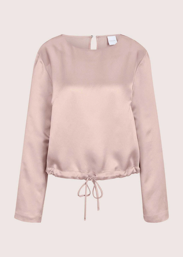 MADELEINE Langarmbluse »Blusenshirt Schlupfbluse mit Tunnelzug und Bindeband« Bluse mit Tunnelzug und Bindeband