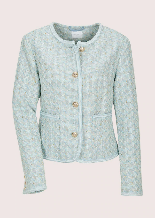 MADELEINE Jackenblazer »Blazer Eleganter Tweed-Blazer mit Glanzgarn« Tweed-Blazer mit Glanzgarn