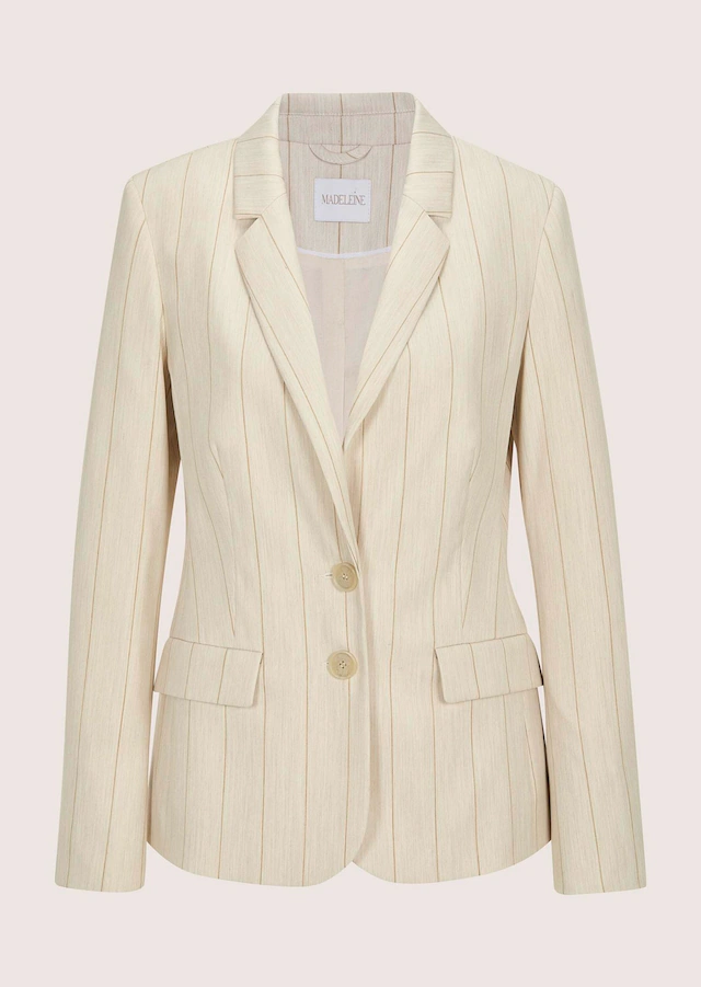 MADELEINE Jackenblazer »Blazer Longblazer mit Nadelstreifen« Pattentaschen