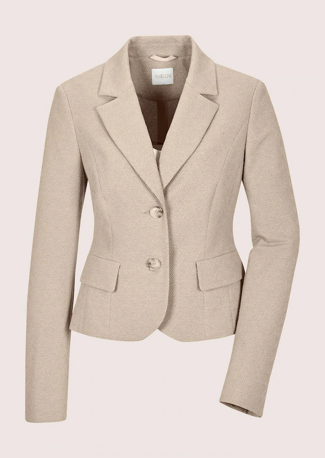 MADELEINE Jackenblazer »Blazer Eleganter Einreiher mit Reverskragen« Strucksturjersey