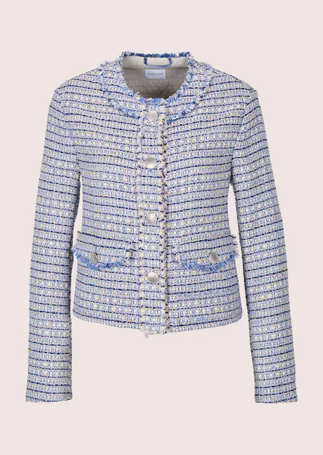 MADELEINE Jackenblazer »Blazer Tweed-Blazer mit Fransendetails« Fransendetails