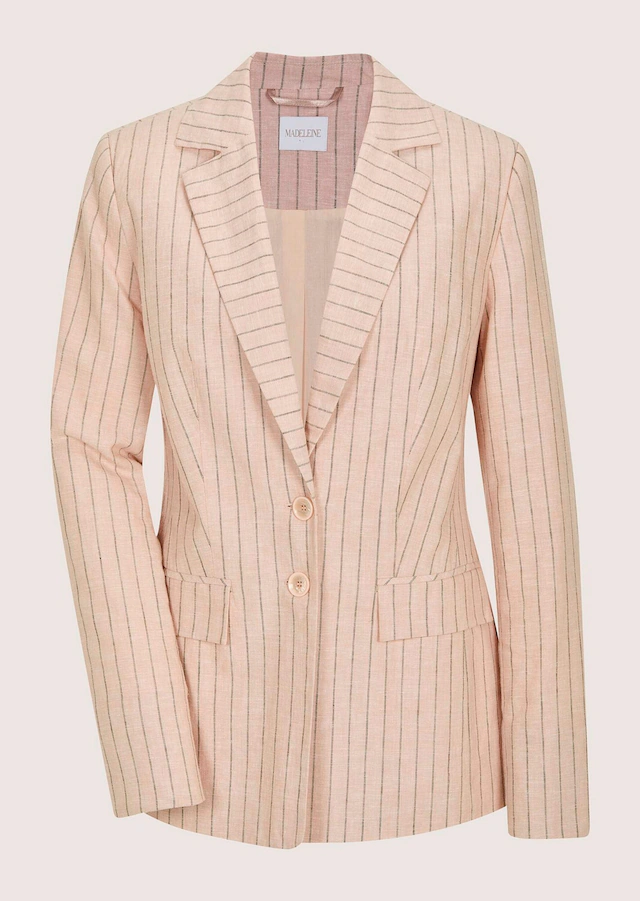 MADELEINE Jackenblazer »Blazer Eleganter Longblazer mit Nadelstreifen« Streifenblazer