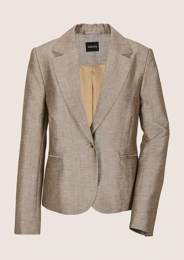 MADELEINE Jackenblazer »Blazer Eleganter Kurzblazer mit Reverskragen« Ärmelschlitz