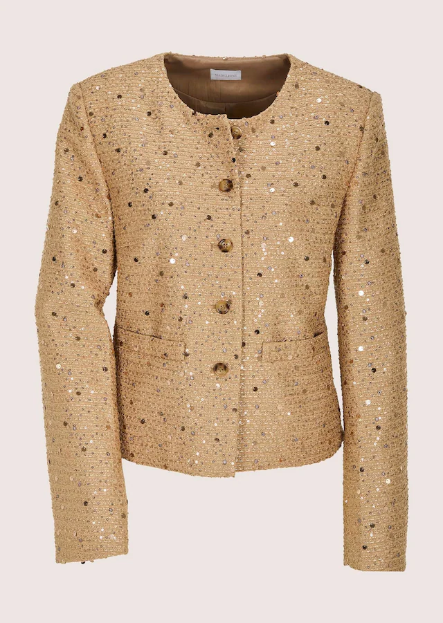 MADELEINE Jackenblazer »Kurzblazer Glanzblazer mit Pailletten« mit Pailletten