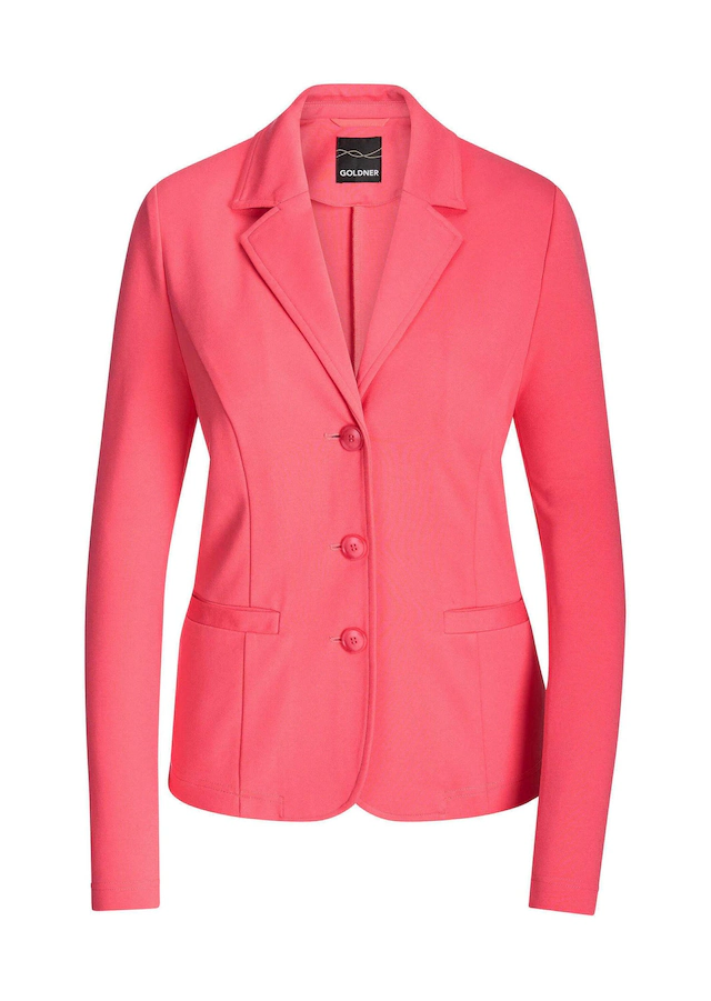 GOLDNER Jackenblazer »Kurzgröße Viskoseblazer mit Reverskragen« stretchbequeme Jerseyqualität