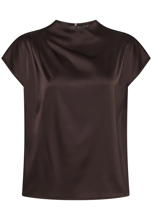 Zero Satinbluse »Damen mit Kragen«