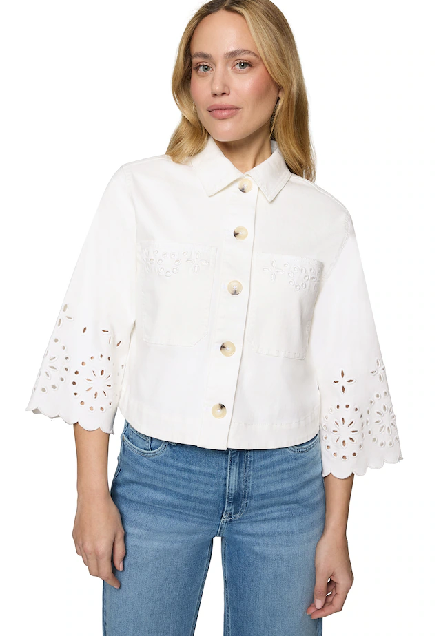 Zero Jackenblazer »Damen mit Lochmuster« Lochstickerei