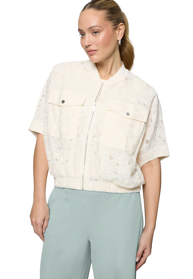Zero Jackenblazer »Damen kurzarm mit Taschen« Spitze