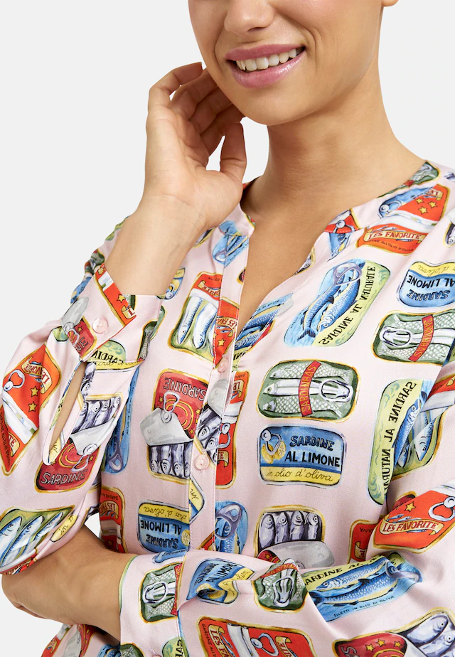 Milano Italy Langarmbluse mit All Over Print