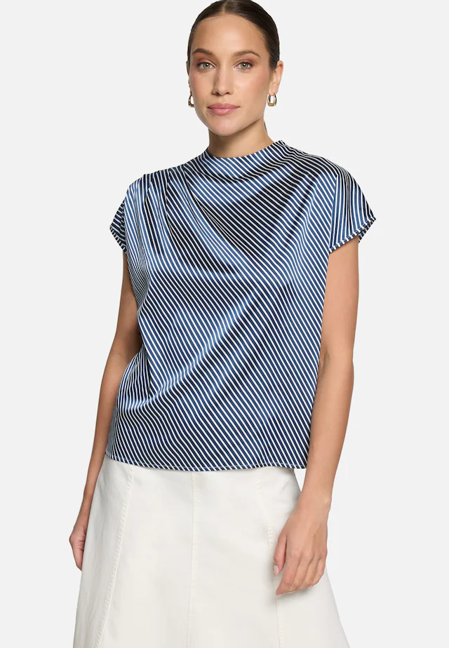 Zero Satinbluse »Damen mit Kragen«