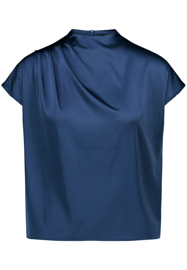 Zero Satinbluse »Damen mit Kragen«