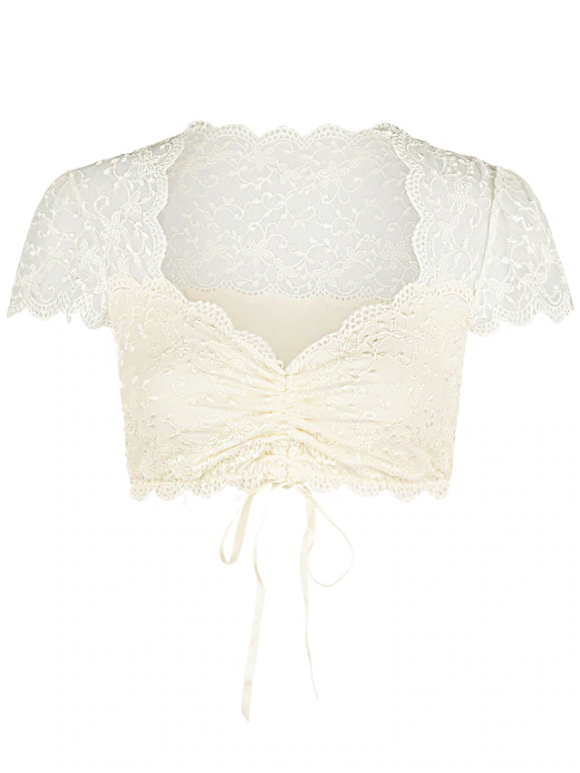Nina Von C. Dirndlbluse »Dirndlbluse mit Herzausschnitt Tracht«