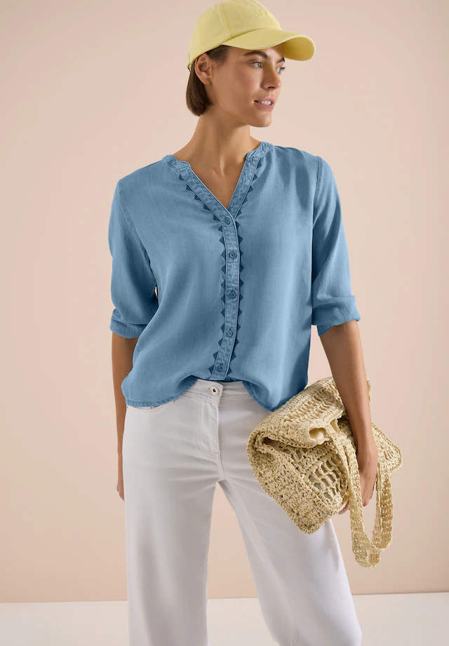 Cecil Jeansbluse mit 3/4 Ärmeln