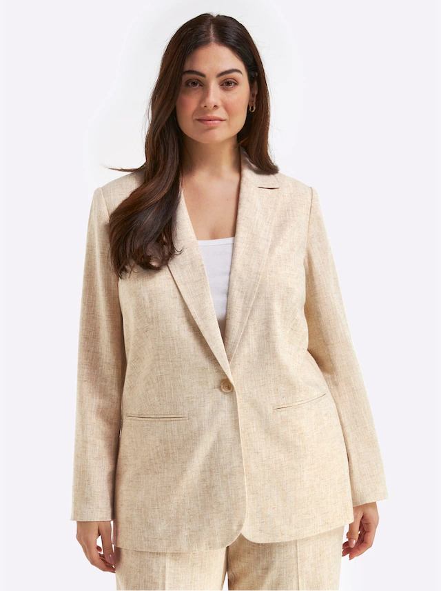 Sheego Jackenblazer »Leinenblazer«