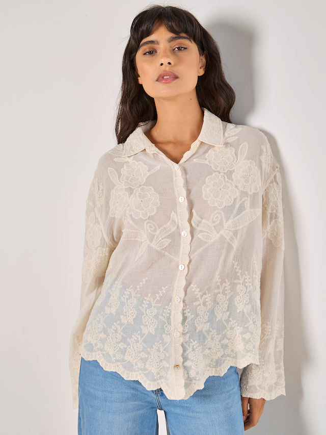 Apricot Klassische Bluse »Bluse« mit gewelltem Saum