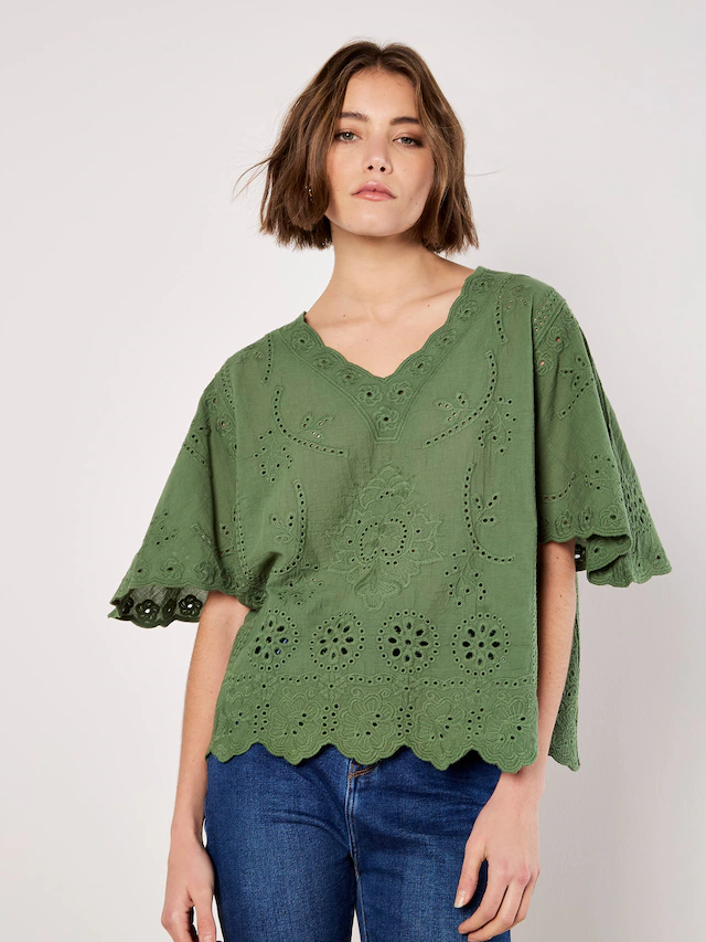 Apricot Spitzenbluse »Bluse« 1 mit Stickereien