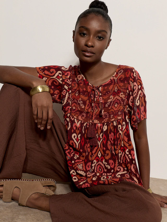Apricot Klassische Bluse »Bluse« Quasten