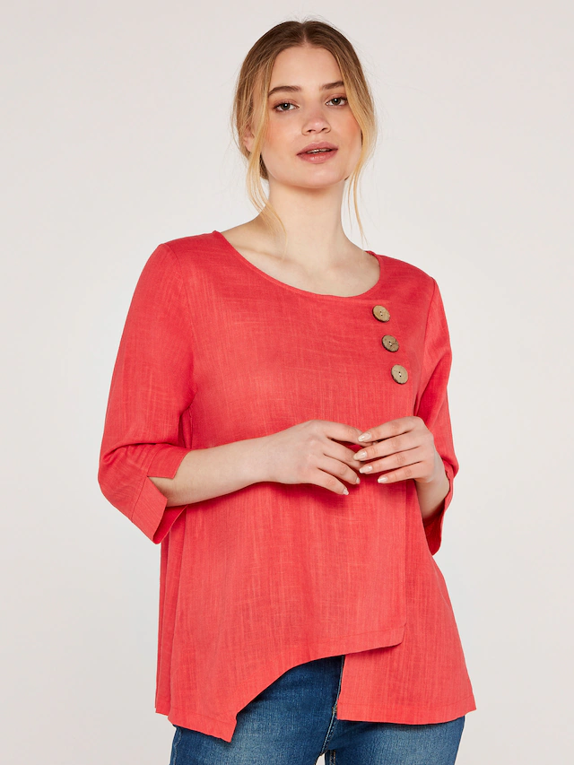 Apricot Klassische Bluse »Bluse« mit drei Knöpfen