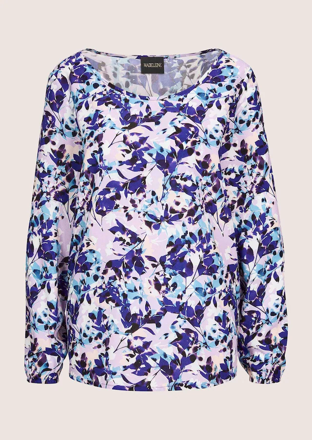 MADELEINE Langarmbluse »Bluse Florale Langarmbluse mit Rundhals«