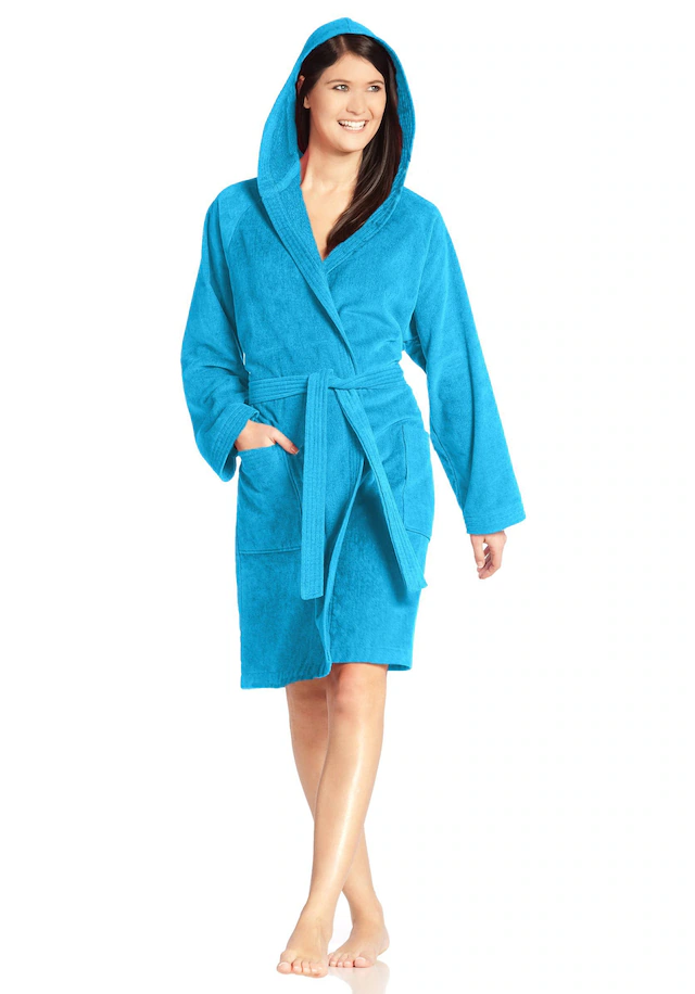 Vossen Unisex-Bademantel »Texas, ideal für Sauna & Spa, Hotelbademantel, Morgenmantel« 1 Stk. für Damen & Herren