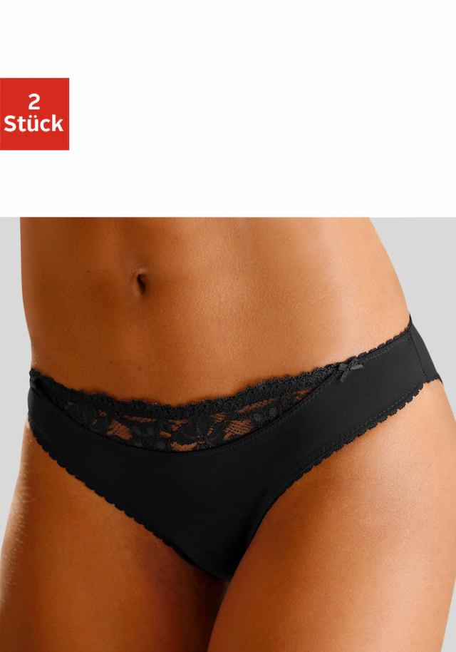 Nuance Slip Packung, 2 Stück,mit Spitzeneinsatz vorne