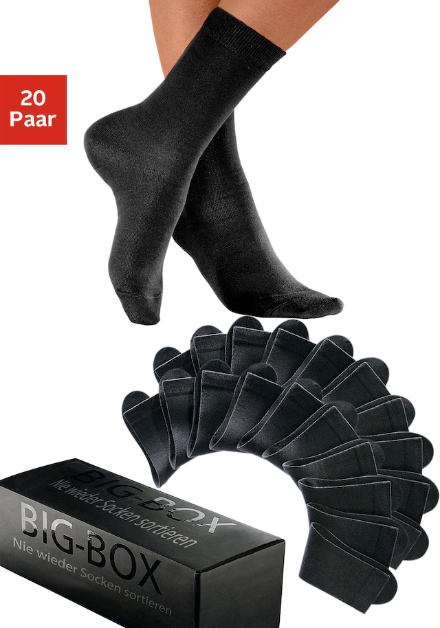 Go in Basicsocken Box, 20 Stk. tlg. in der großen Big-Box