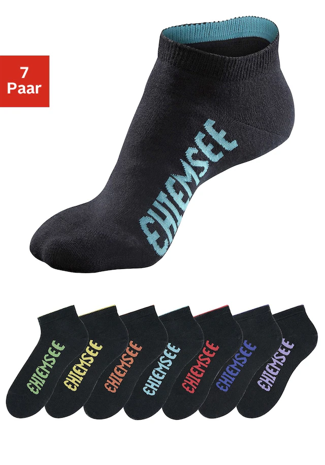 Chiemsee Sneakersocken Packung, 7 Paar tlg. mit farbigen Logos