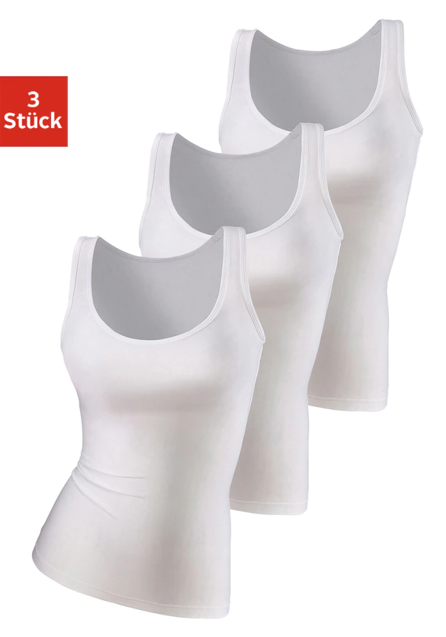 Vivance active Unterhemd 3er-Pack,aus weicher Microfaser, Tanktop, Unterziehshirt