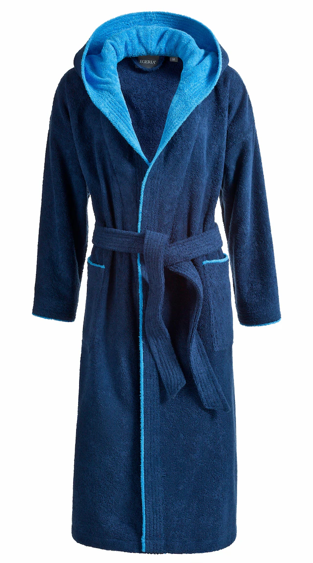 Egeria Unisex-Bademantel »Cairo, ideal für Sauna & Spa, Hotelbademantel, Morgenmantel« 1 Stk. mit Kapuze, Doubleface Optik
