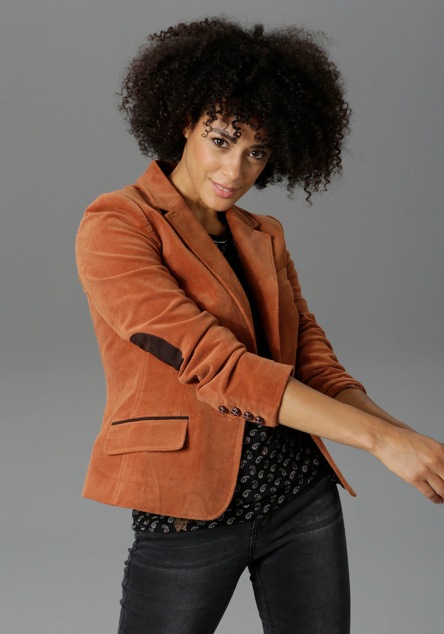 Aniston CASUAL Jackenblazer mit Stoff-Einfassungen und Ärmelpatches