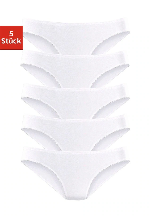 petite fleur Bikinislip 5er-Pack,aus elastischer Baumwoll-Qualität