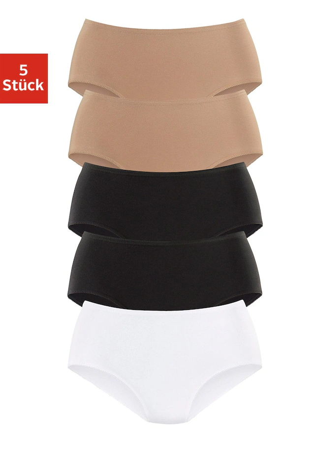 petite fleur Hüftslip 5er-Pack,aus elastischer Baumwolle