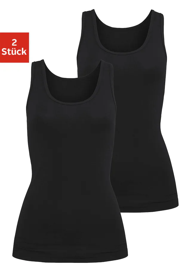 H.I.S Unterhemd 2er-Pack,aus elastischer Baumwoll-Qualität, Tanktop, Unterziehshirt