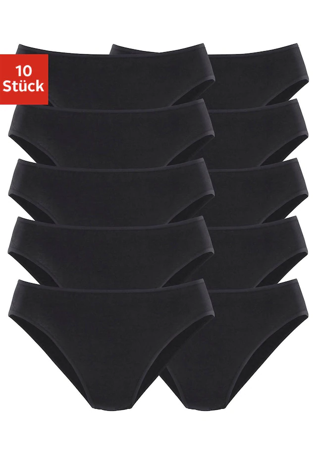 petite fleur Bikinislip 10er-Pack,aus elastischer Baumwolle
