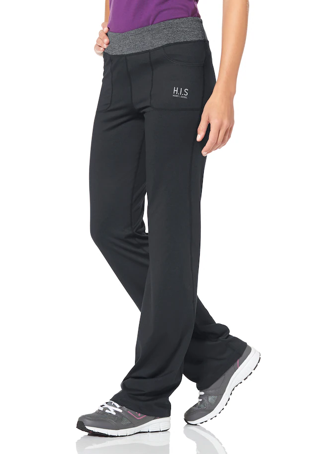 H.I.S Leggings »aus recyceltem Material« Bund mit Wickeloptik