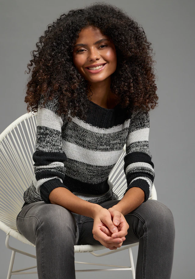 AJC Strickpullover mit U-Boot Ausschnitt und tollem Streifendesign