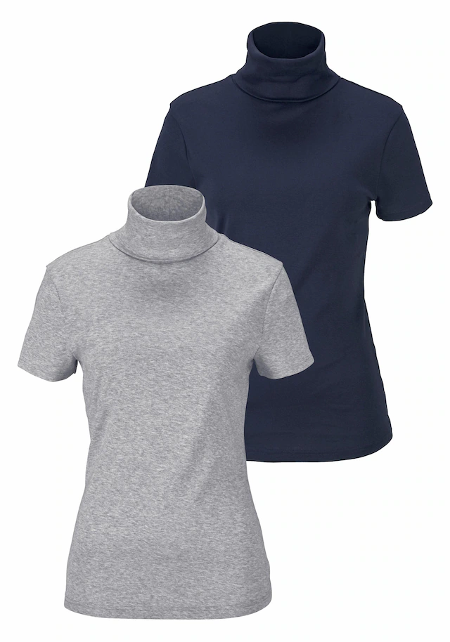 Flashlights Rollkragenshirt 2er-Pack,eng geschnitten,aus elastischem Material,im 2er-Pack