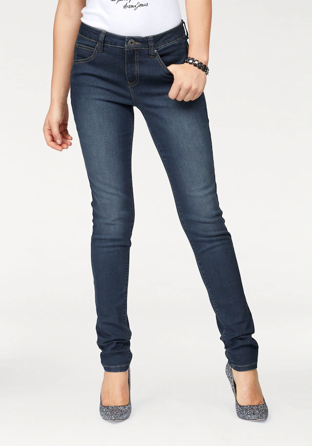 Arizona Slim-fit-Jeans »Curve-Collection« hohe Leibhöhe,Five-Pocket-Design,Zip-Fly