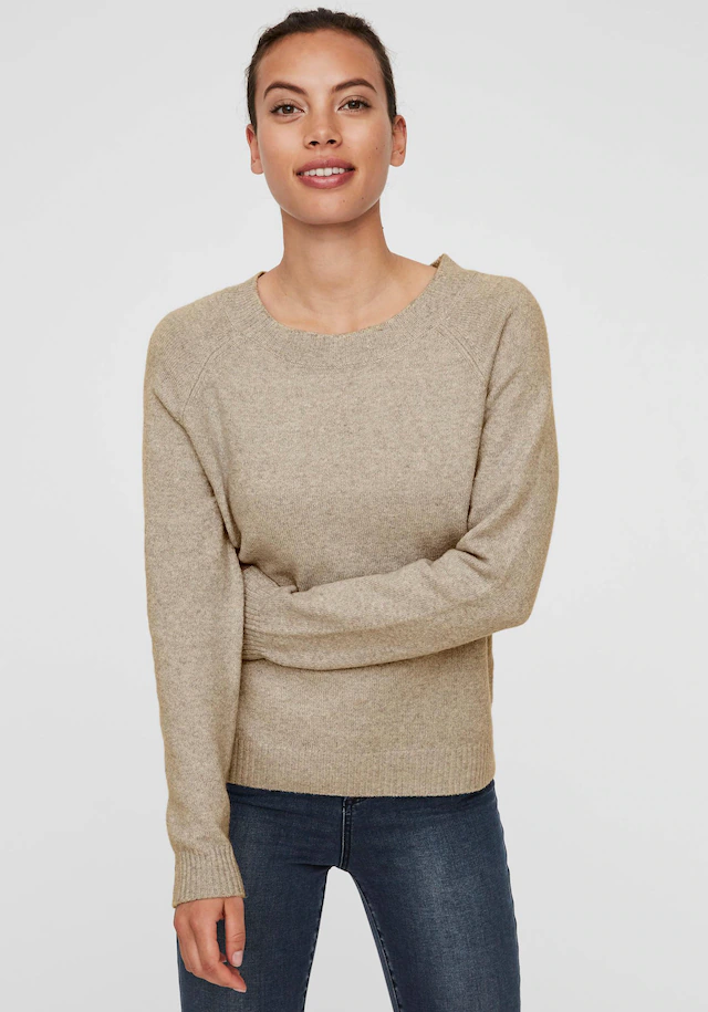 Vero Moda Rundhalspullover »VMDOFFY« in melierter Optik