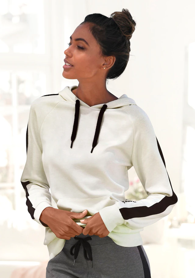 Bench. Loungewear Kapuzensweatshirt , mit Seitenstreifen und Kängurutasche, Loungewearn