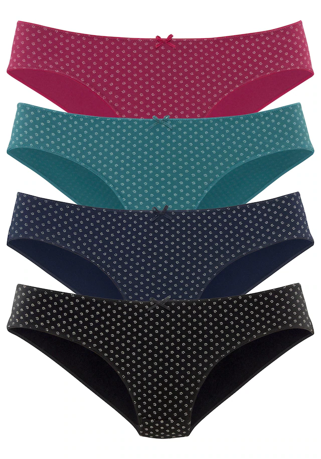 s.Oliver Bikinislip 4er-Pack,aus elastischer Baumwolle