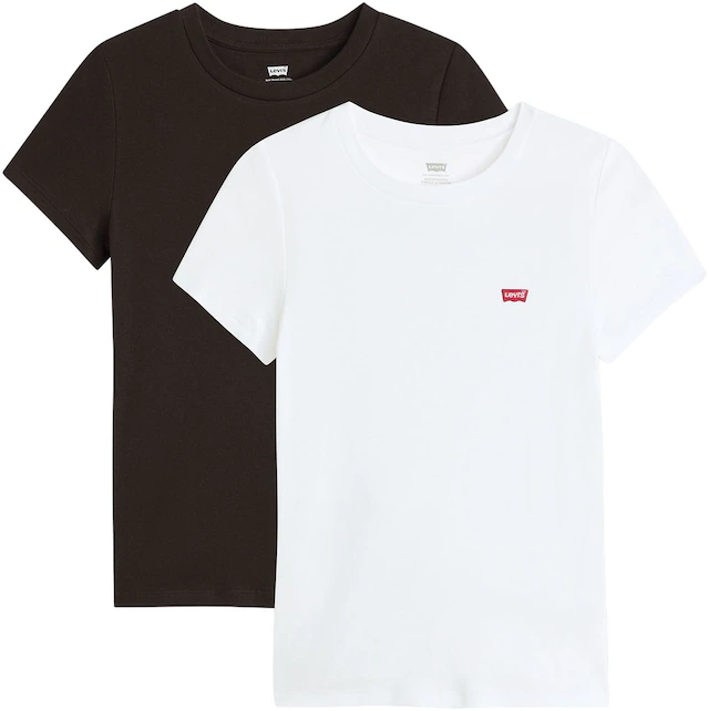 Levi's® T-Shirt »Mini-Logo« Packung, 2 Stk. mit kleiner Markenlogo-Stickerei auf der Brust