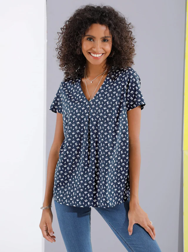 Classic Basics Druckbluse